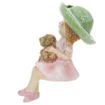 Prodotto Statuetta da scaffale raffigurante una ragazza sorridente con un cane, Ø4,5 cm, H9,5 cm.
