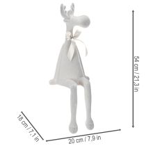 Prodotto Statuetta natalizia di renna dalle zampe lunghe, da appoggio su una mensola, 54 cm
