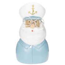 Prodotto Figurina di capitano, decorazione marittima con occhiali e cappello, 16 cm