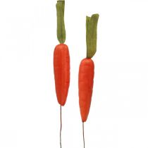 Prodotto Carote decorative, decorazioni pasquali, carote su filo, verdure artificiali arancio, verde H11cm 36p