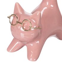 Prodotto Statuetta decorativa a forma di gatto, ideale per decorare camera da letto e bagno, 14 cm, 2 pezzi