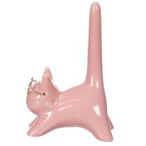 Prodotto Statuetta decorativa a forma di gatto, ideale per decorare camera da letto e bagno, 14 cm, 2 pezzi