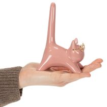Prodotto Statuetta decorativa a forma di gatto, ideale per decorare camera da letto e bagno, 14 cm, 2 pezzi