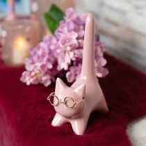 Prodotto Statuetta decorativa a forma di gatto, ideale per decorare camera da letto e bagno, 14 cm, 2 pezzi