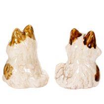 Prodotto Statuette decorative in ceramica a forma di gatto, divertenti statuette di animali per la decorazione del soggiorno, 8 cm, 4 pezzi