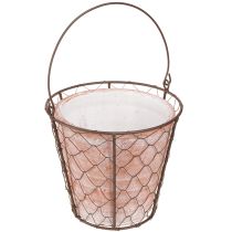 Prodotto Portavaso in ceramica con manico in metallo marrone Ø18 cm