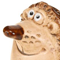 Prodotto Decorazione a forma di riccio in ceramica, decorazione autunnale dipinta a mano H7cm 3 pezzi
