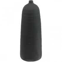 Vaso in ceramica Vaso decorativo nero Vaso da terra Ø18cm H48cm