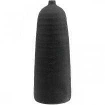 Vaso in ceramica Vaso decorativo nero Vaso da terra Ø18cm H48cm