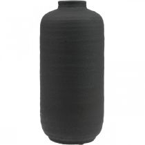 Vaso in ceramica Vasi decorativi neri Rustico Ø15,5cm H34cm