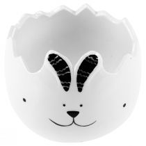 Prodotto Vaso da fiori decorativo uova di Pasqua in ceramica Pasqua con coniglietto pasquale 7,5 cm 4 pezzi