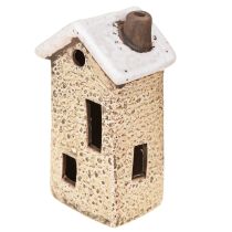 Prodotto Decorazione dell'Avvento in ceramica per casa crema rosso grigio 8,5/9,5 cm 3 pezzi