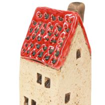 Prodotto Decorazione da tavolo in ceramica casetta in ceramica H11cm 3 pezzi