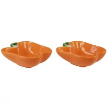Prodotto Ciotola in ceramica ciotola decorativa pepe arancione 11,5x10x4 cm 2 pezzi