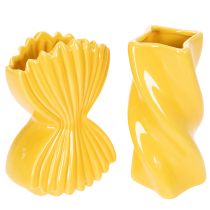 Prodotto Vaso di pasta in ceramica decorativo da tavolo, decorazione mediterranea per soggiorno e ufficio, 16 cm