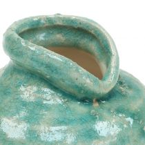 Vaso in ceramica blu antico H9cm