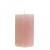 Candele pilastro tinte in rosa 60 × 100 mm 4 pezzi
