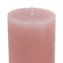 Candele a colonna tinte rosa 70×100mm 4pz