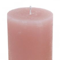 Candele a colonna tinte rosa 70×100mm 4pz