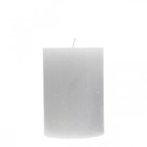 Prodotto Candele a colonna tinte grigio chiaro 70×100mm 4pz