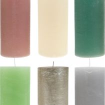Candele a colonna colorate vari colori 85×200mm 2pz