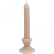 Candela decorativa rosa nostalgia candela cera tinta unita 25cm