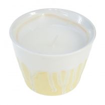 Prodotto Candela alla citronella in vaso ceramica giallo crema Ø8,5cm