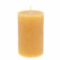 Prodotto Candele tinta unita color miele 85×150mm 2pz