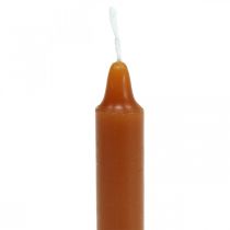 Candele albero candele piramidali Ø13×H105mm marroni, dorate 10pz