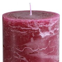 Prodotto Candele a colonna rosse, color bacca, tinte in tutto il corpo, candele decorative 85×150 mm, set da 2, versatili