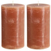 Prodotto Candele candele a colonna colorate al caramello 85×150mm 2 pz