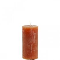 Prodotto Candele in tinta unita Candele a colonna rosso-marrone 50×100 mm 4 pz