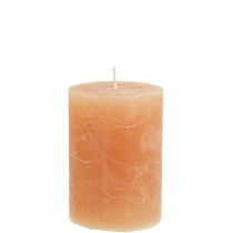 Prodotto Candele in tinta unita Candele a colonna Arancione Pesca 70×100 mm 4 pz