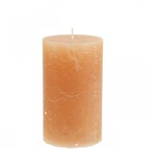 Prodotto Candele in tinta unita Candele a colonna Arancione Pesca 70×120 mm 4 pz