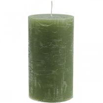 Candele colorate verde oliva Varie dimensioni