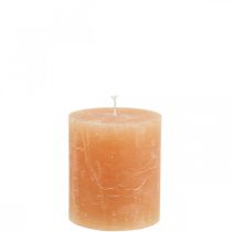 Prodotto Candele in tinta unita Candele a colonna Arancione Pesca 70×80 mm 4 pz