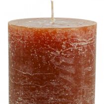 Prodotto Candele in tinta unita Candele a colonna rosso-marrone 85×150 mm 2 pz