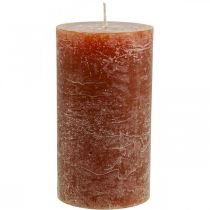 Prodotto Candele in tinta unita Candele a colonna rosso-marrone 85×150 mm 2 pz