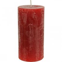 Candele colorate Rosso Rustico autoestinguente 70×140mm 4pz