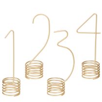 Prodotto Decorazione per candele numeri dell&#39;Avvento 1-4 metallo oro opaco H10cm 4 pezzi