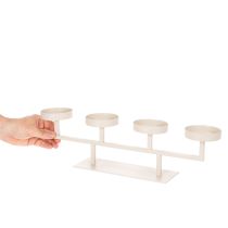 Prodotto Candeliere moderno con quattro piattini portacandele, 47 cm