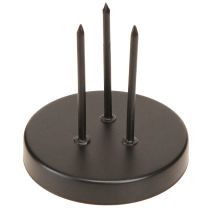 Prodotto Portacandele Corona dell'Avvento in metallo nero opaco Ø8cm 4 pezzi