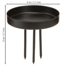 Prodotto Portacandele Corona dell'Avvento in metallo nero opaco Ø8cm 4 pezzi