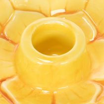 Prodotto Portacandele in ceramica Fiori decorativi per un'elegante decorazione della tavola e della casa 11 cm, 2 pezzi