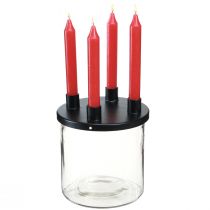 Prodotto Portacandele in vetro Asta portacandele decorazione vetro H11cm Ø10cm