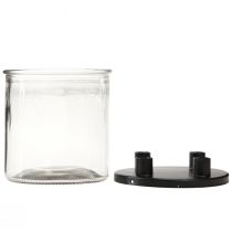 Prodotto Portacandele in vetro Asta portacandele decorazione vetro H11cm Ø10cm