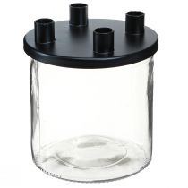 Prodotto Portacandele in vetro Asta portacandele decorazione vetro H11cm Ø10cm