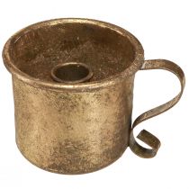 Prodotto Portacandele portacandele a tazza dorata vintage Ø9cm H8cm
