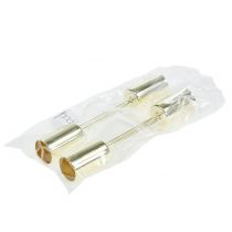 Prodotto Portacandele oro per candele a bastoncino Ø2,2 cm 4 pz