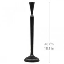 Candeliere Candeliere in metallo nero Ø12cm H46cm